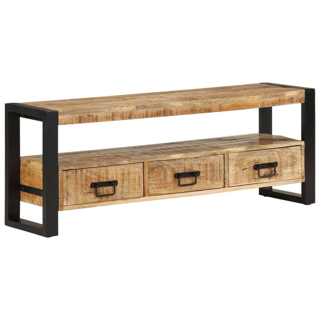 Tv-meubel 120x30x45 cm massief mangohout is nu te koop bij PeponiXL, paradijselijk wonen!