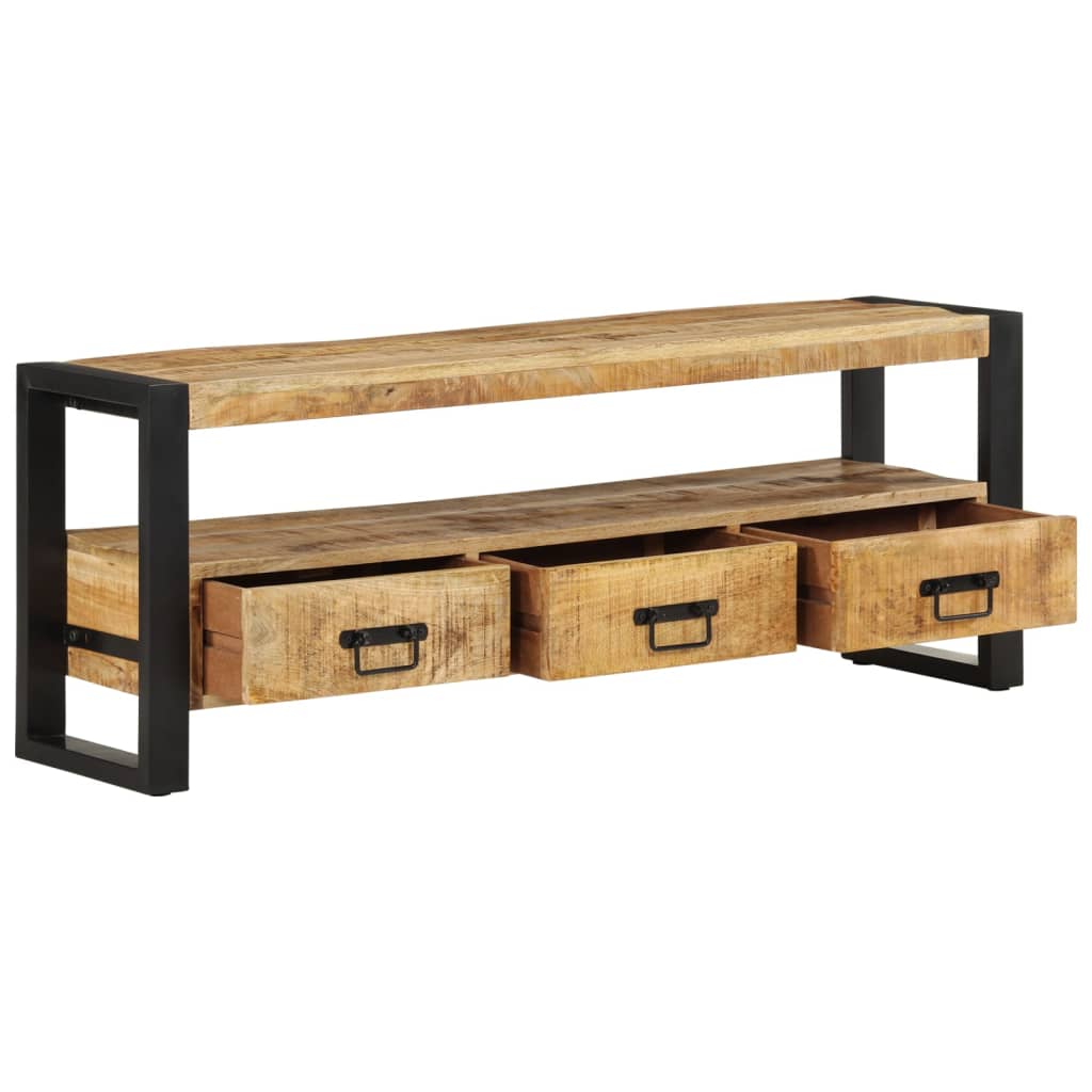 Tv-meubel 120x30x45 cm massief mangohout is nu te koop bij PeponiXL, paradijselijk wonen!
