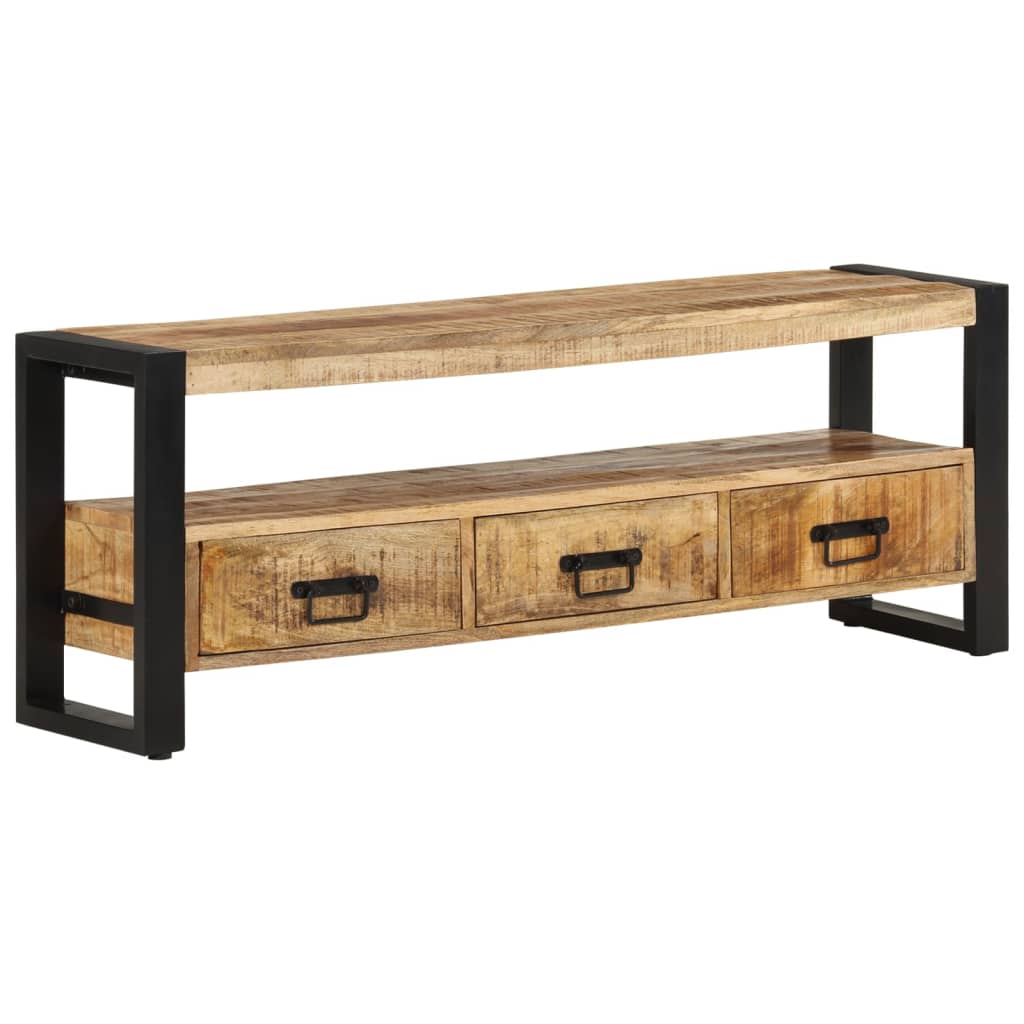 Tv-meubel 120x30x45 cm massief mangohout is nu te koop bij PeponiXL, paradijselijk wonen!