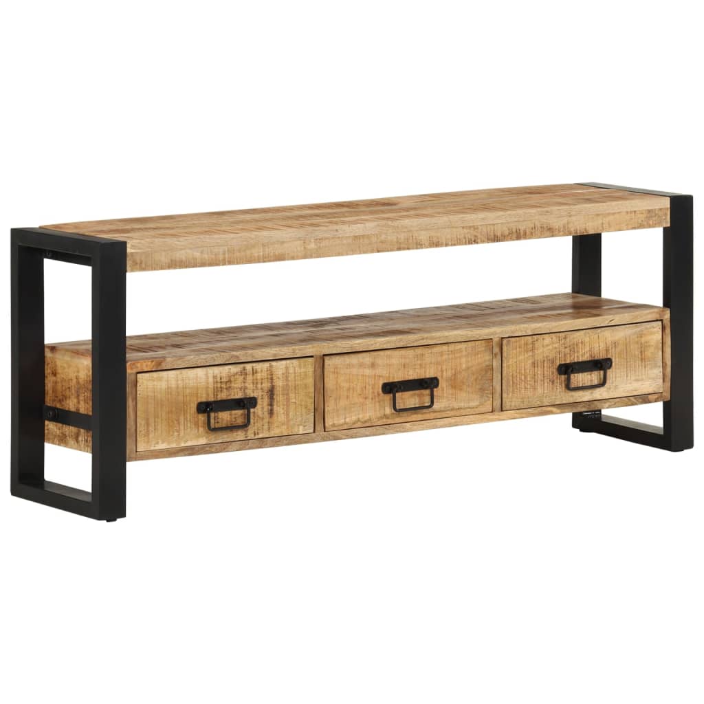 Tv-meubel 120x30x45 cm massief mangohout is nu te koop bij PeponiXL, paradijselijk wonen!
