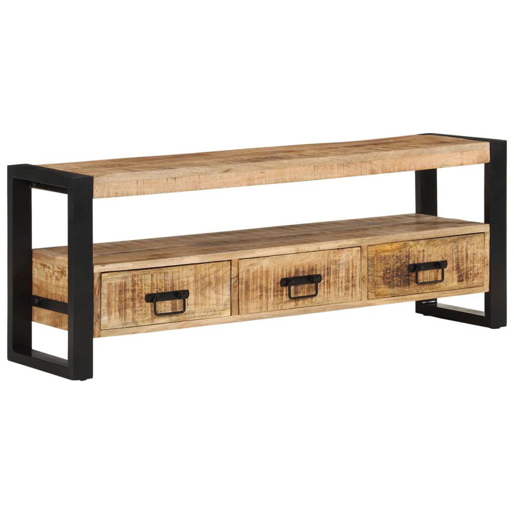 Tv-meubel 120x30x45 cm massief mangohout is nu te koop bij PeponiXL, paradijselijk wonen!