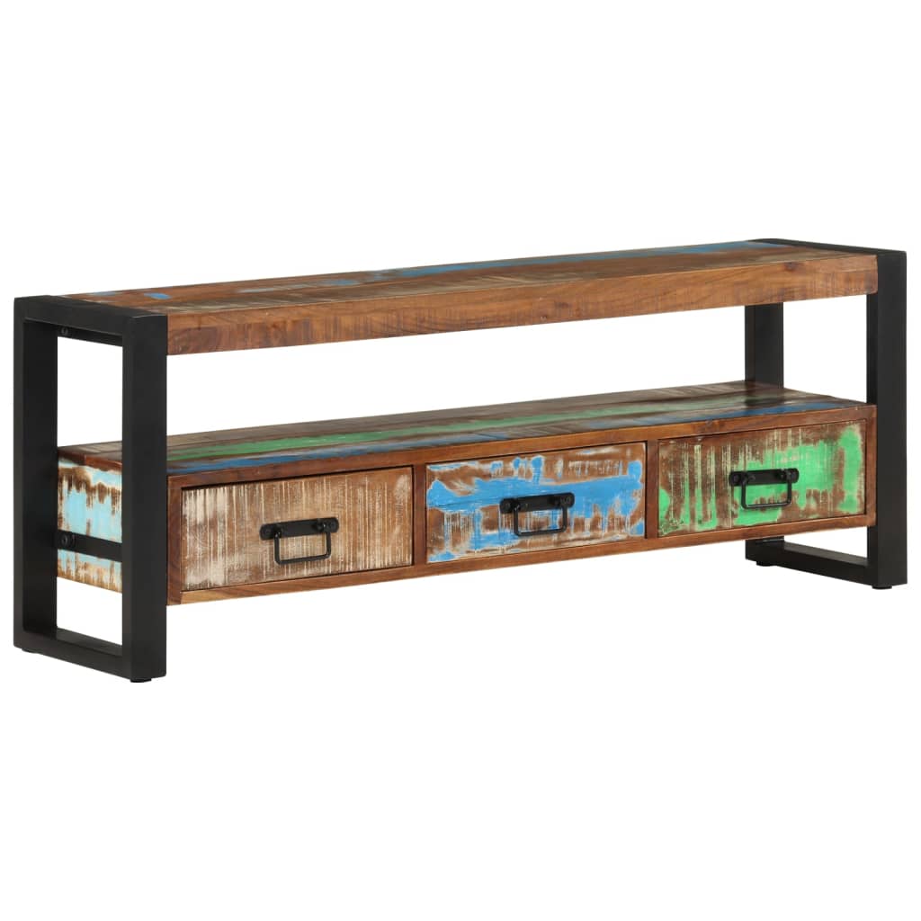 Tv-meubel 120x30x45 cm massief gerecycled hout is nu te koop bij PeponiXL, paradijselijk wonen!