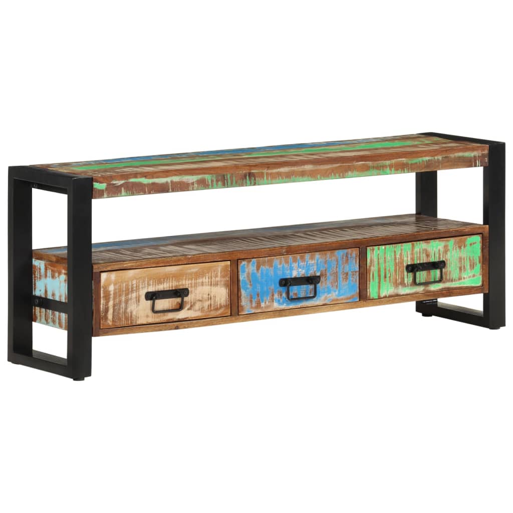 Tv-meubel 120x30x45 cm massief gerecycled hout is nu te koop bij PeponiXL, paradijselijk wonen!