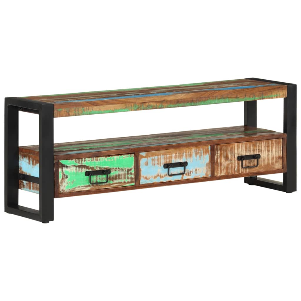 Tv-meubel 120x30x45 cm massief gerecycled hout is nu te koop bij PeponiXL, paradijselijk wonen!