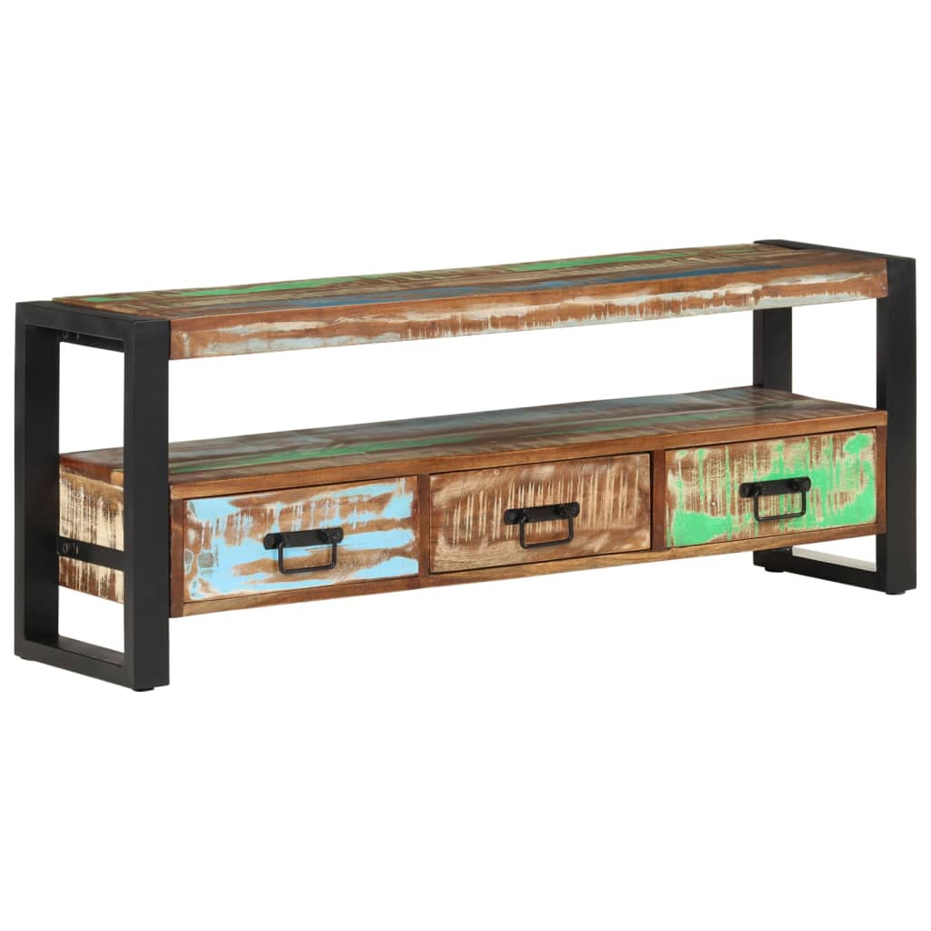 Tv-meubel 120x30x45 cm massief gerecycled hout is nu te koop bij PeponiXL, paradijselijk wonen!