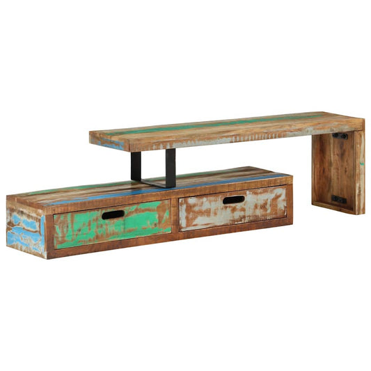 Tv-meubel (118-200) x 30 x 40 cm massief hout gerecycled is nu te koop bij PeponiXL, paradijselijk wonen!