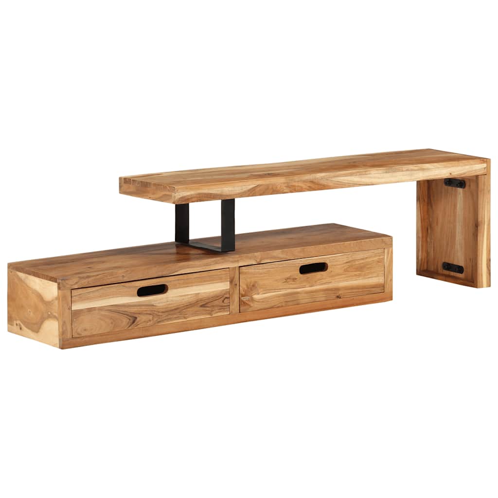 Tv-meubel (118-200) x 30 x 40 cm massief acaciahout is nu te koop bij PeponiXL, paradijselijk wonen!