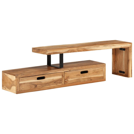 Tv-meubel (118-200) x 30 x 40 cm massief acaciahout is nu te koop bij PeponiXL, paradijselijk wonen!