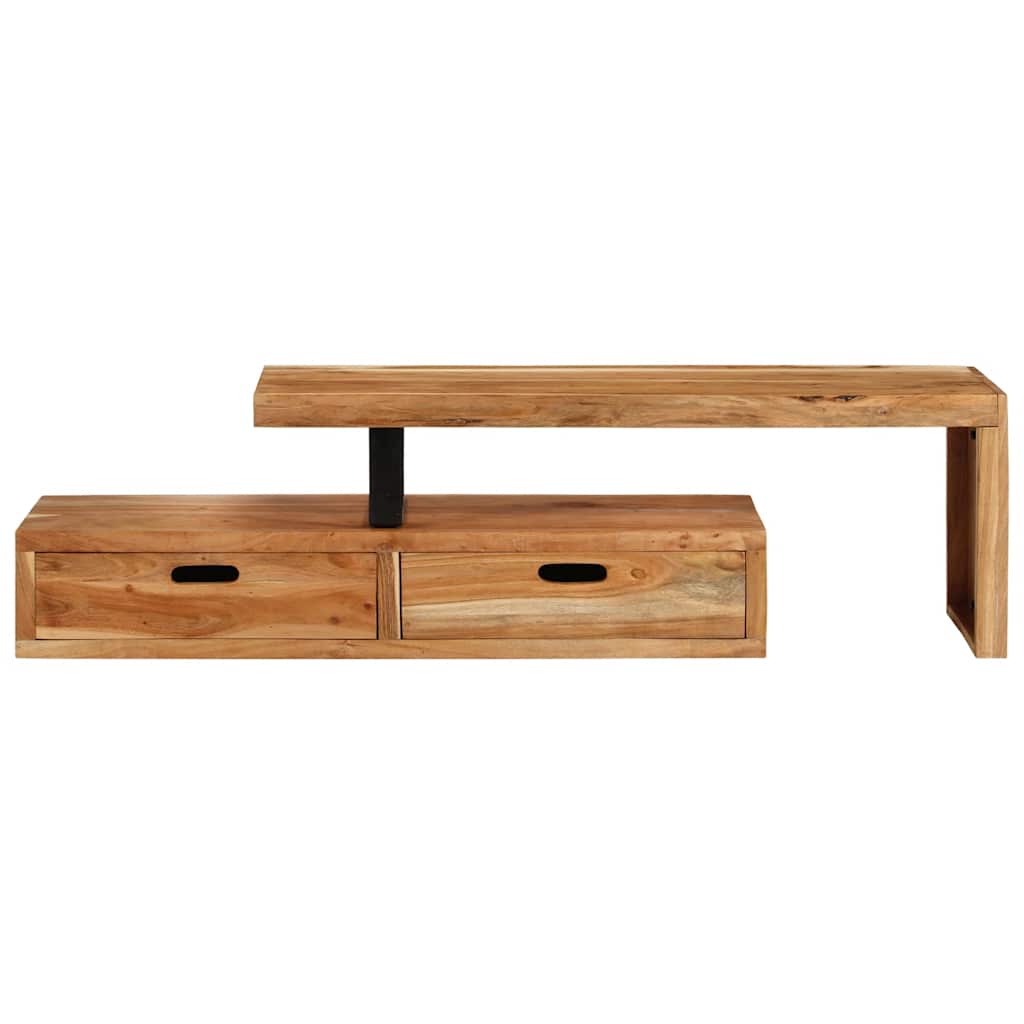 Tv-meubel (118-200) x 30 x 40 cm massief acaciahout is nu te koop bij PeponiXL, paradijselijk wonen!