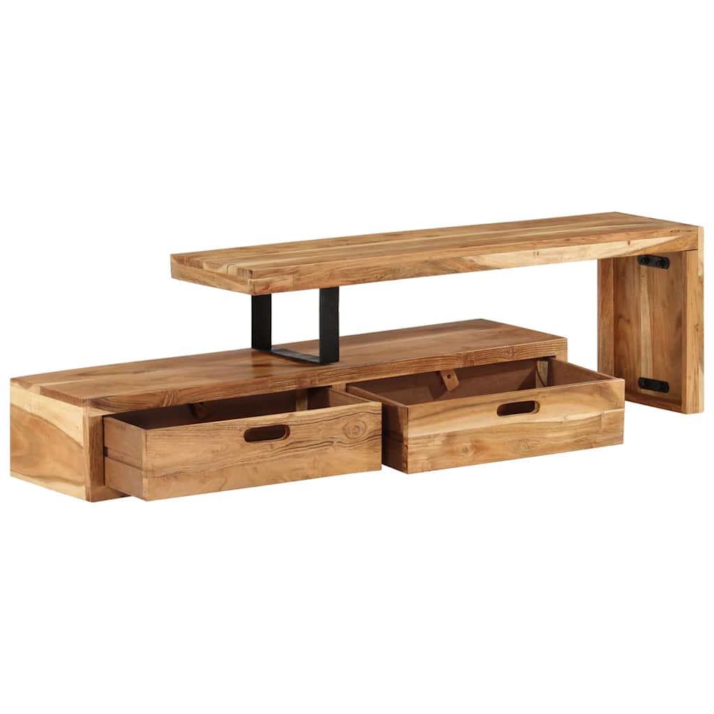 Tv-meubel (118-200) x 30 x 40 cm massief acaciahout is nu te koop bij PeponiXL, paradijselijk wonen!