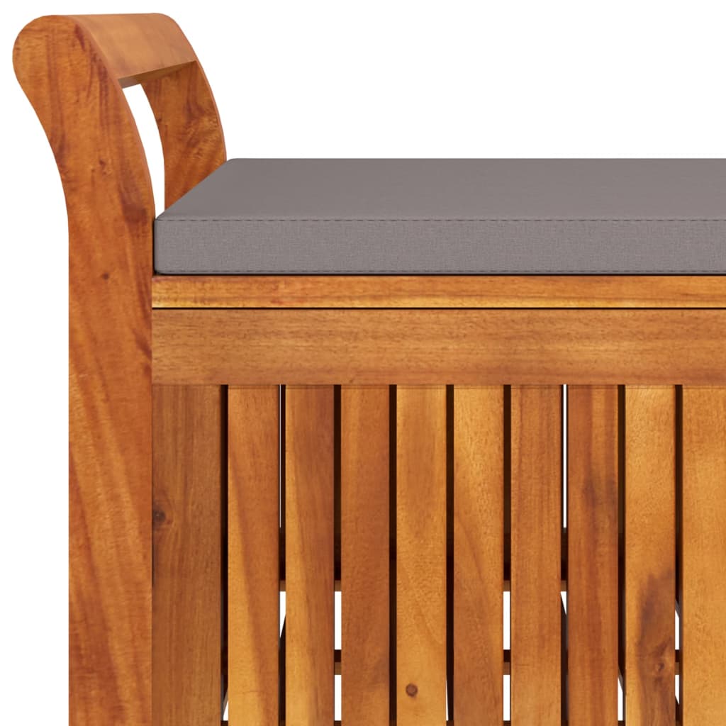 Tuinopbergbank met kussen 126 cm massief acaciahout is nu te koop bij PeponiXL, paradijselijk wonen!