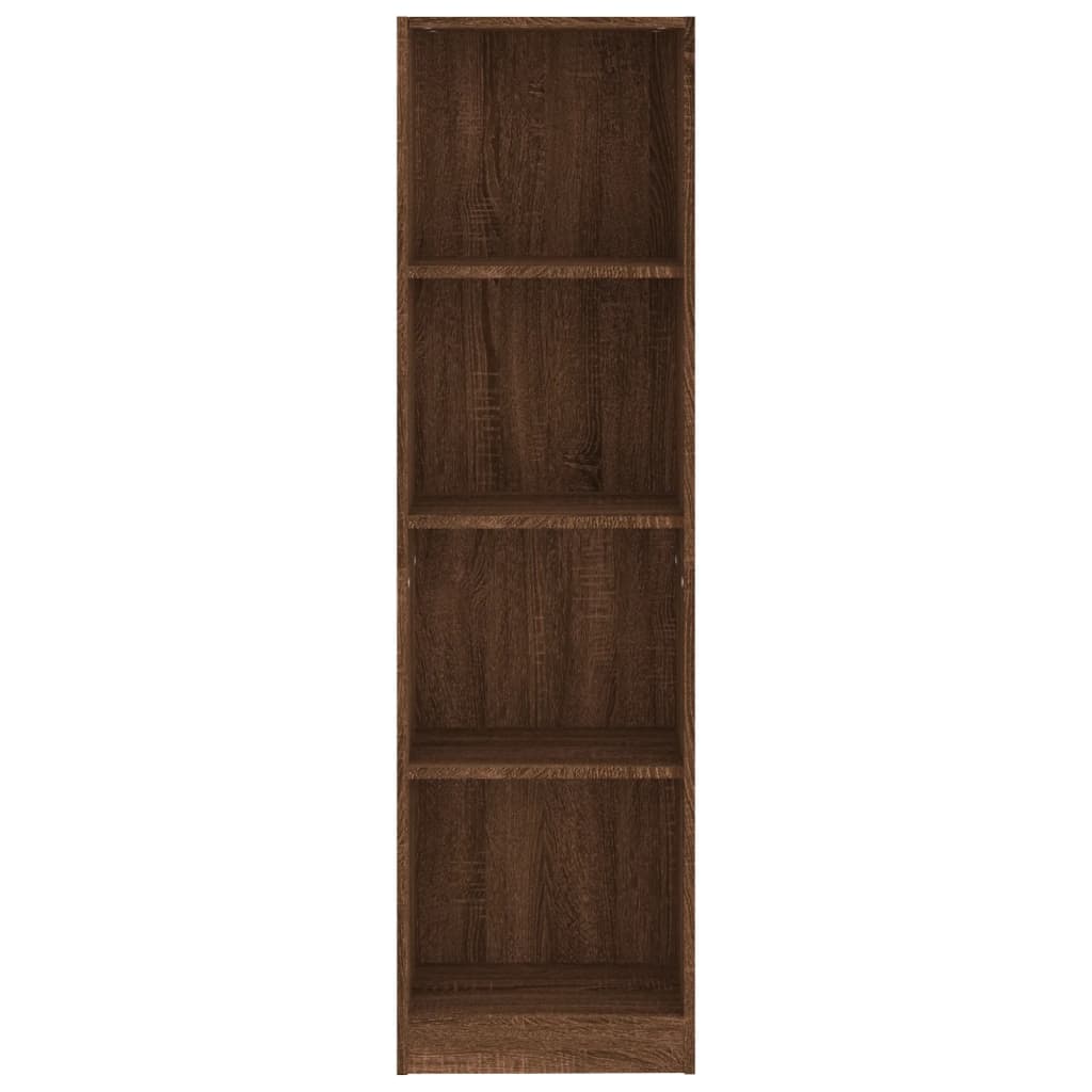 Boekenkast met 4 schappen 40x24x143 cm bewerkt hout bruineiken is nu te koop bij PeponiXL, paradijselijk wonen!