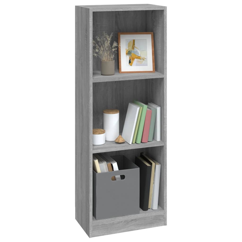 Boekenkast 40x24x109 cm bewerkt hout grijs sonoma eikenkleurig is nu te koop bij PeponiXL, paradijselijk wonen!