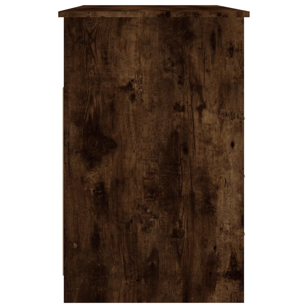 Bureau met lades 102x50x76 cm bewerkt hout gerookt eikenkleurig is nu te koop bij PeponiXL, paradijselijk wonen!