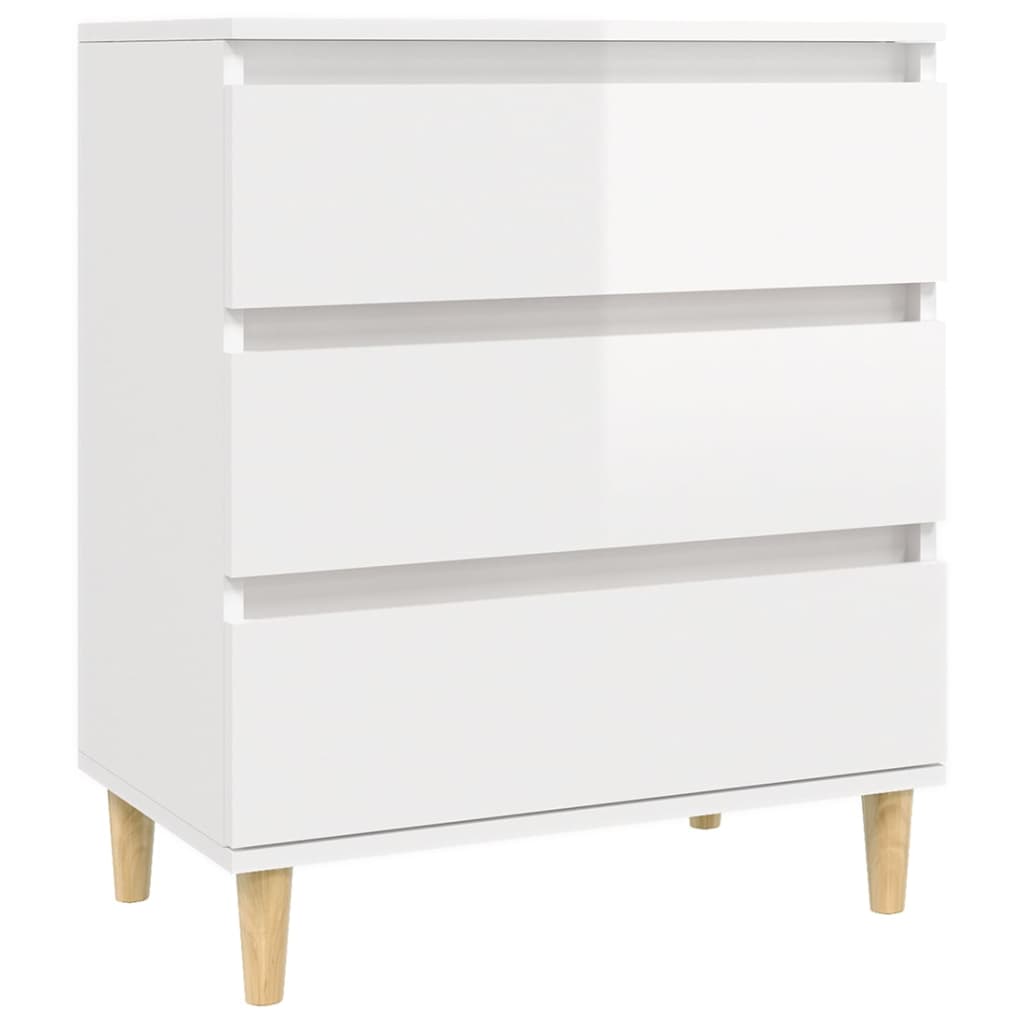 Dressoir 60x35x70 cm bewerkt hout hoogglans wit is nu te koop bij PeponiXL, paradijselijk wonen!