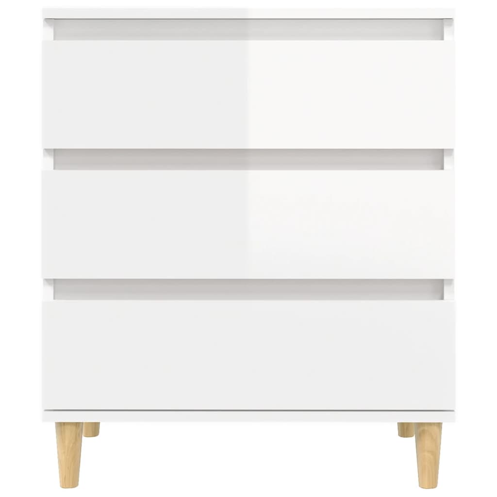 Dressoir 60x35x70 cm bewerkt hout hoogglans wit is nu te koop bij PeponiXL, paradijselijk wonen!