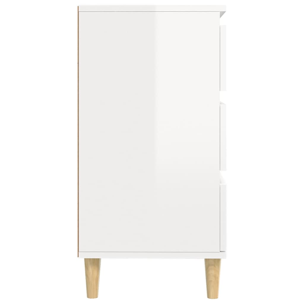 Dressoir 60x35x70 cm bewerkt hout hoogglans wit is nu te koop bij PeponiXL, paradijselijk wonen!