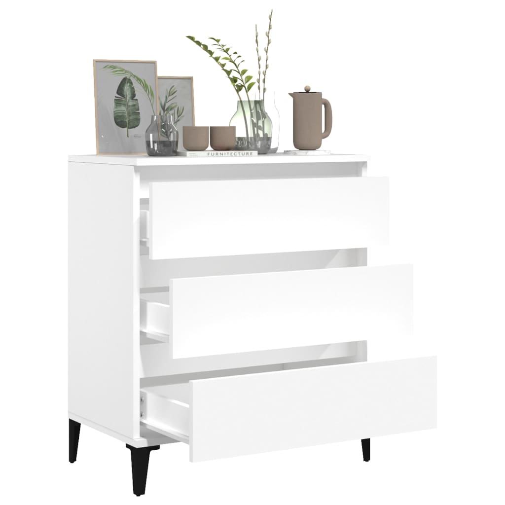 Dressoir 60x35x70 cm bewerkt hout wit is nu te koop bij PeponiXL, paradijselijk wonen!