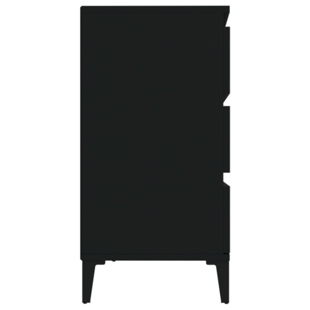 Dressoir 60x35x70 cm bewerkt hout zwart is nu te koop bij PeponiXL, paradijselijk wonen!