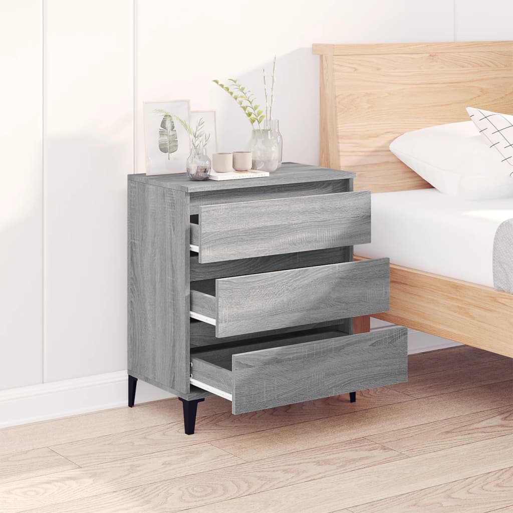 Dressoir 60x35x70 cm bewerkt hout grijs sonoma eikenkleurig is nu te koop bij PeponiXL, paradijselijk wonen!