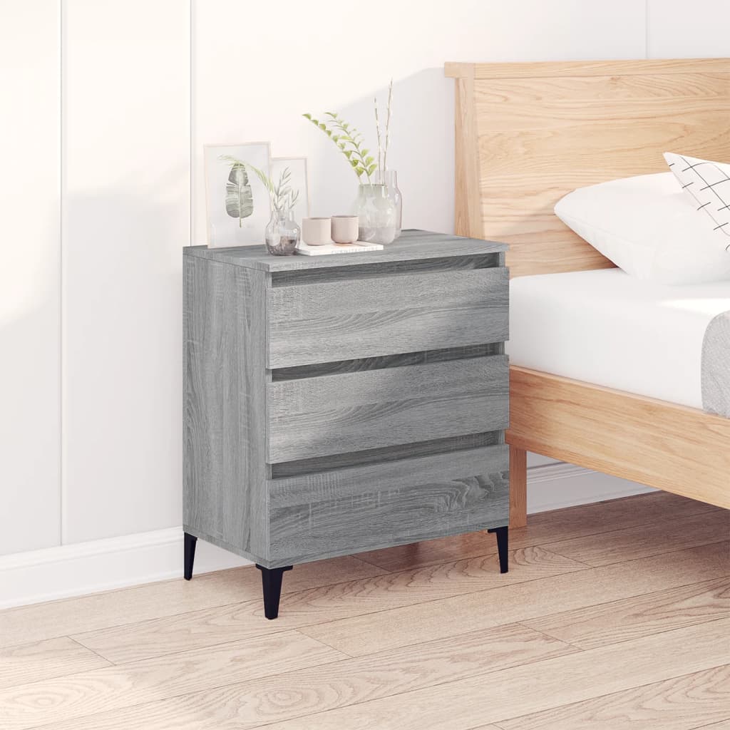 Dressoir 60x35x70 cm bewerkt hout grijs sonoma eikenkleurig is nu te koop bij PeponiXL, paradijselijk wonen!