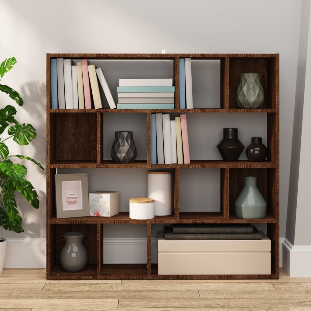 Boekenkast/kamerscherm 105x24x102 cm bruin eikenkleur is nu te koop bij PeponiXL, paradijselijk wonen!
