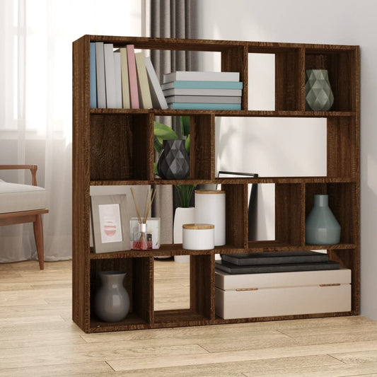 Boekenkast/kamerscherm 105x24x102 cm bruin eikenkleur is nu te koop bij PeponiXL, paradijselijk wonen!