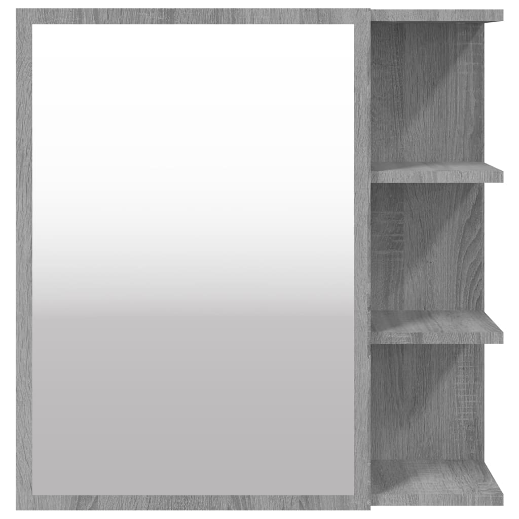 Badkamerspiegelkast 62,5x20,5x64 cm bewerkt hout grijs sonoma is nu te koop bij PeponiXL, paradijselijk wonen!