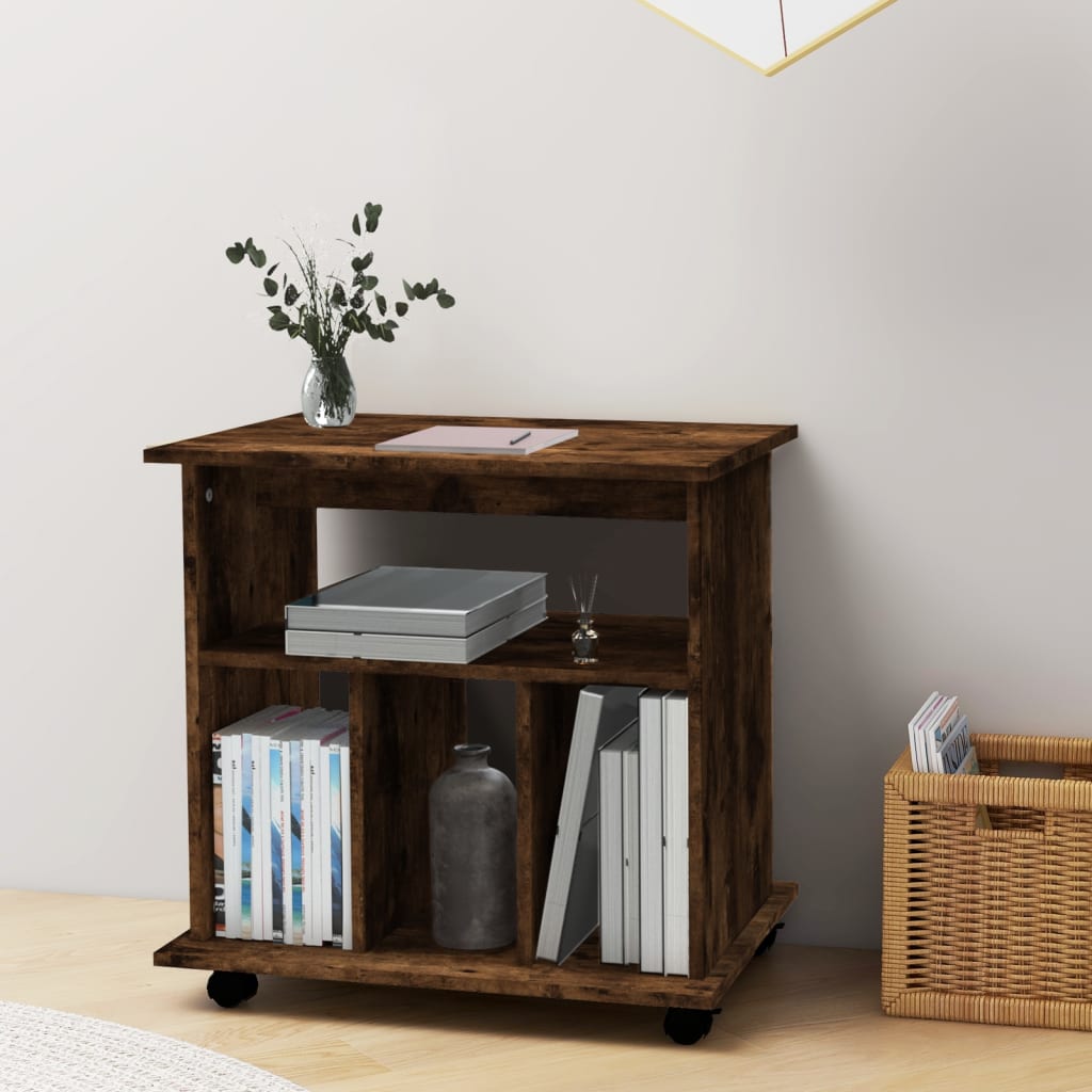 Rolkast 60x45x60 cm bewerkt hout gerookt eikenkleurig is nu te koop bij PeponiXL, paradijselijk wonen!