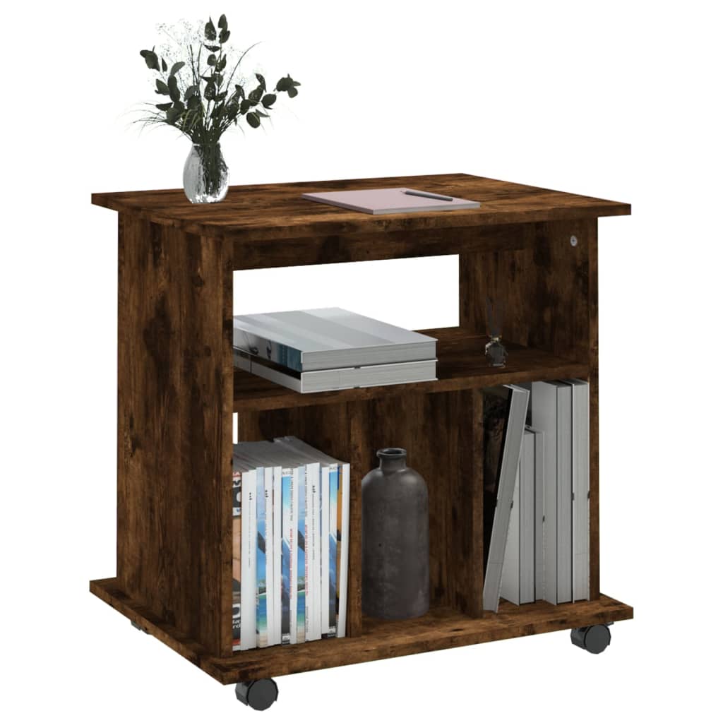 Rolkast 60x45x60 cm bewerkt hout gerookt eikenkleurig is nu te koop bij PeponiXL, paradijselijk wonen!