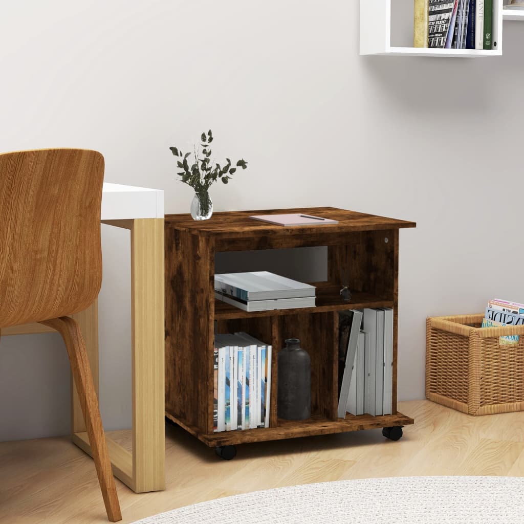 Rolkast 60x45x60 cm bewerkt hout gerookt eikenkleurig is nu te koop bij PeponiXL, paradijselijk wonen!
