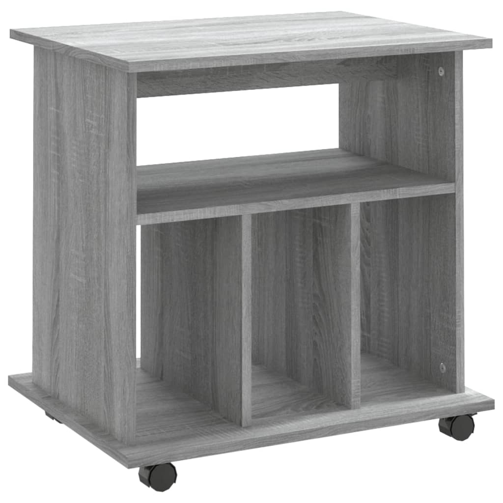 Rolkast 60x45x60 cm bewerkt hout grijs sonoma eiken is nu te koop bij PeponiXL, paradijselijk wonen!