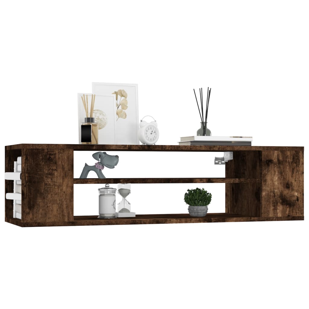 Tv-hangmeubel 100x30x26,5 cm bewerkt hout gerookt eikenkleurig is nu te koop bij PeponiXL, paradijselijk wonen!