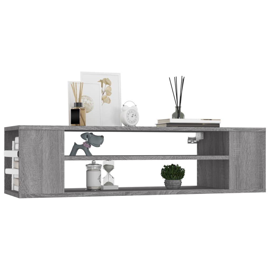 Tv-hangmeubel 100x30x26,5 cm bewerkt hout grijs sonoma eiken is nu te koop bij PeponiXL, paradijselijk wonen!