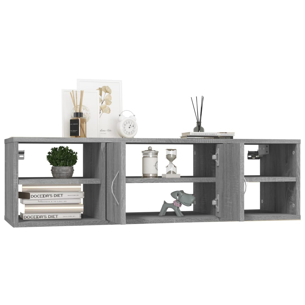 Wandschap 102x30x29 cm bewerkt hout grijs sonoma eikenkleurig is nu te koop bij PeponiXL, paradijselijk wonen!