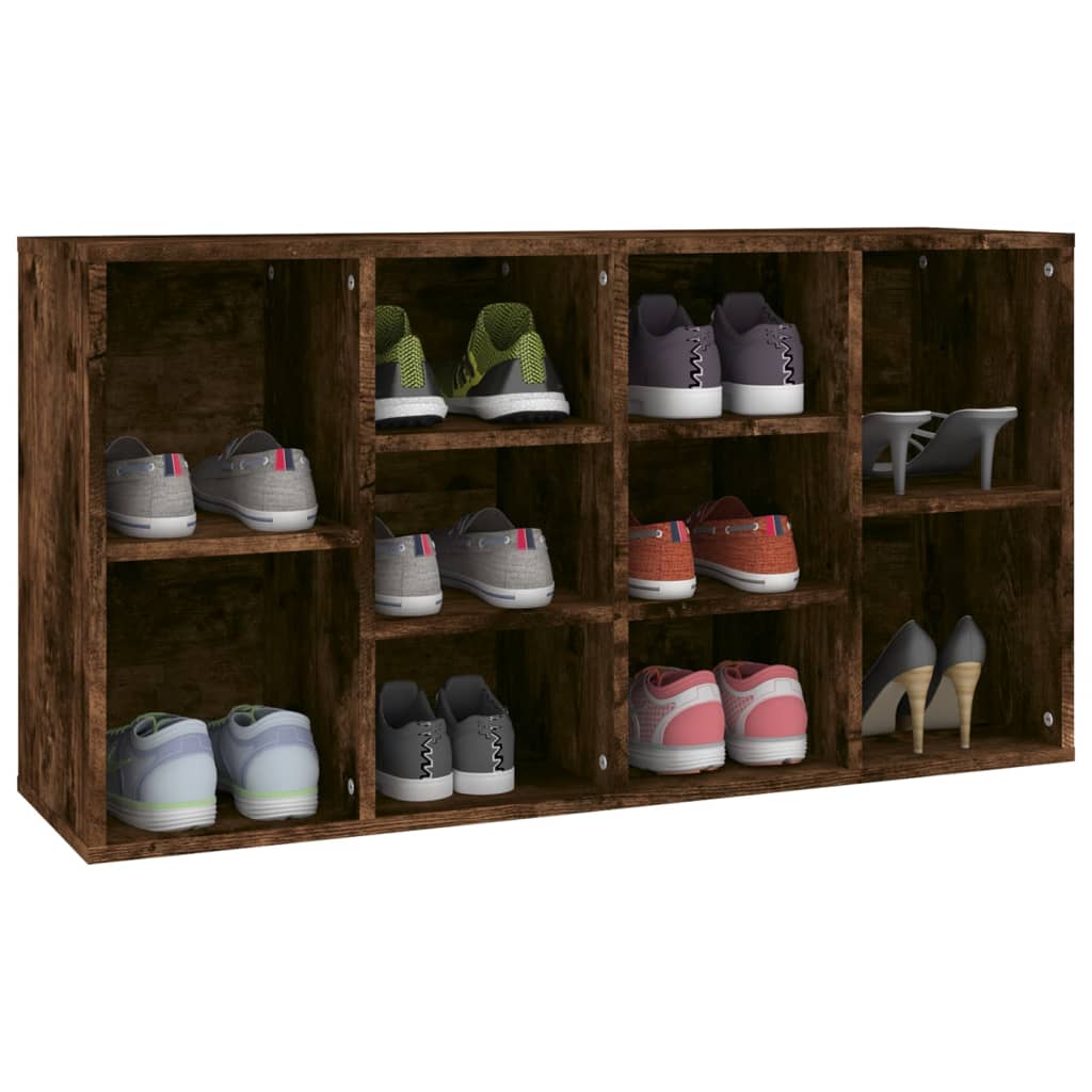 Schoenenbank 103x30x55 cm bewerkt hout gerookt eikenkleurig is nu te koop bij PeponiXL, paradijselijk wonen!