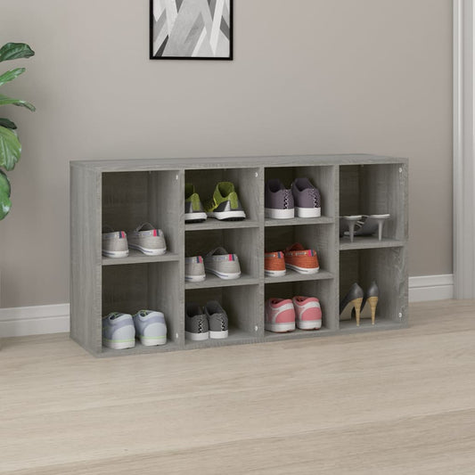 Schoenenbank 103x30x55 cm bewerkt hout grijs sonoma eiken is nu te koop bij PeponiXL, paradijselijk wonen!