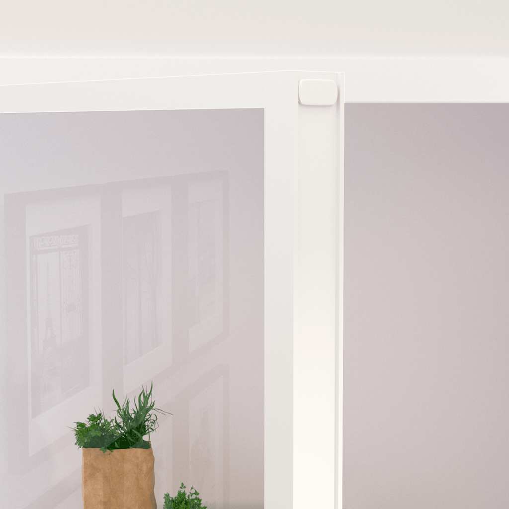 Binnendeur 102x201,5 cm gehard glas en aluminium smal wit is nu te koop bij PeponiXL, paradijselijk wonen!