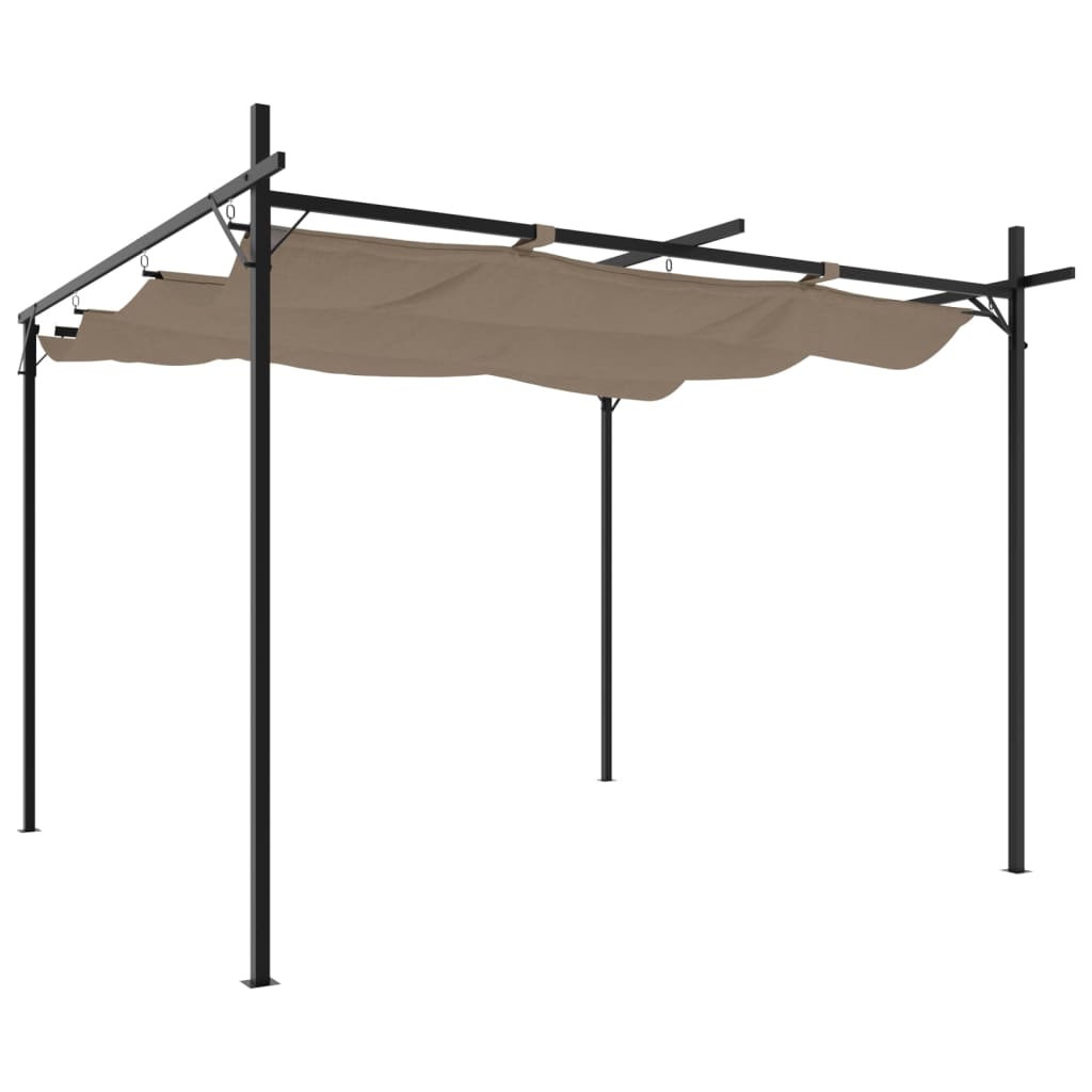 Pergola met uitschuifbaar dak 295x292x230 taupe is nu te koop bij PeponiXL, paradijselijk wonen!