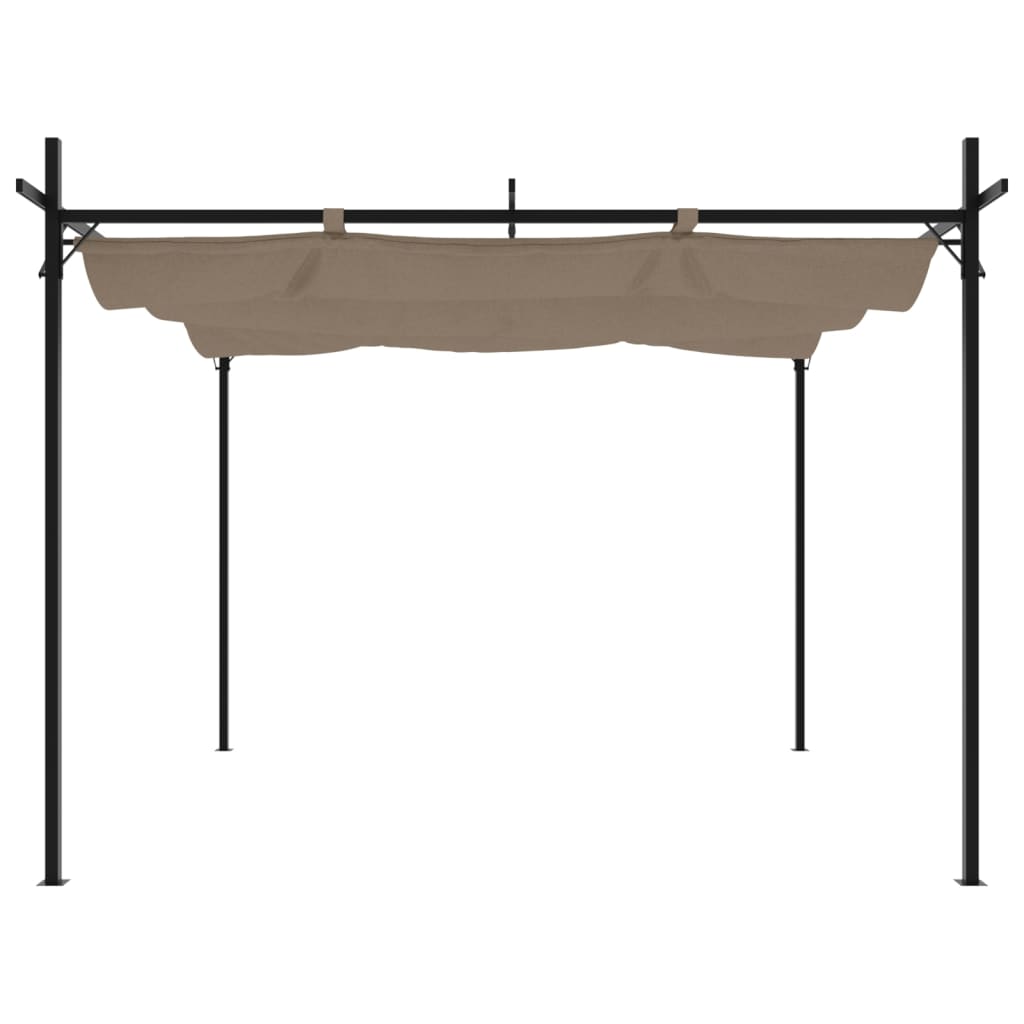 Pergola met uitschuifbaar dak 295x292x230 taupe is nu te koop bij PeponiXL, paradijselijk wonen!