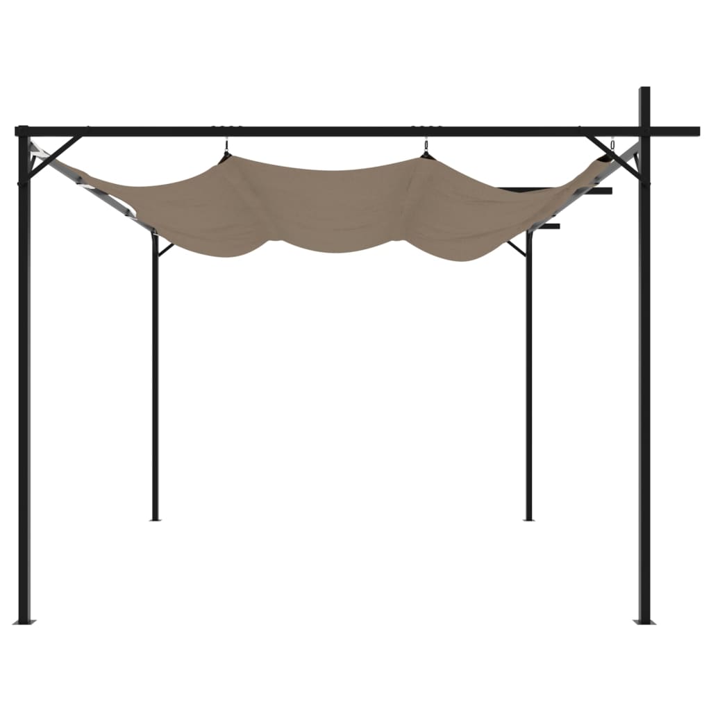 Pergola met uitschuifbaar dak 295x292x230 taupe is nu te koop bij PeponiXL, paradijselijk wonen!
