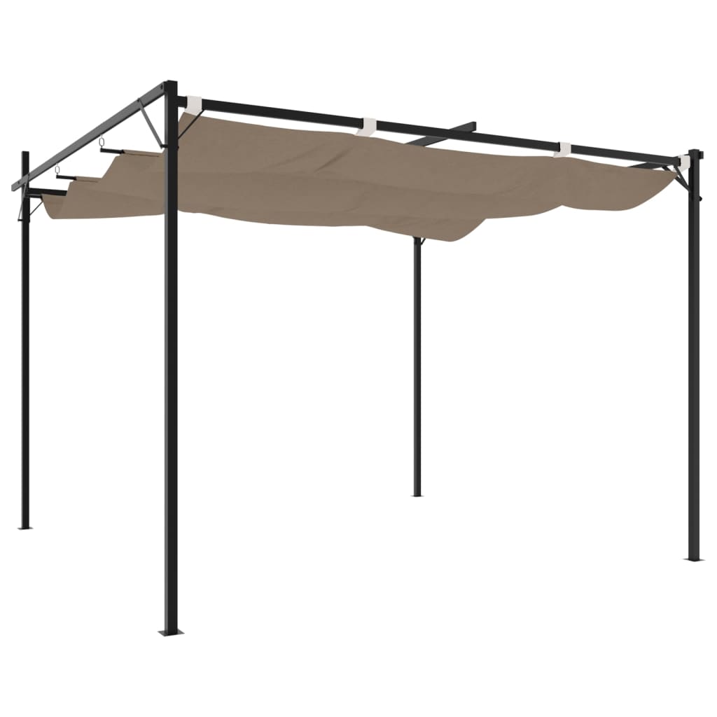 Pergola met uitschuifbaar dak 295x292x230 taupe is nu te koop bij PeponiXL, paradijselijk wonen!
