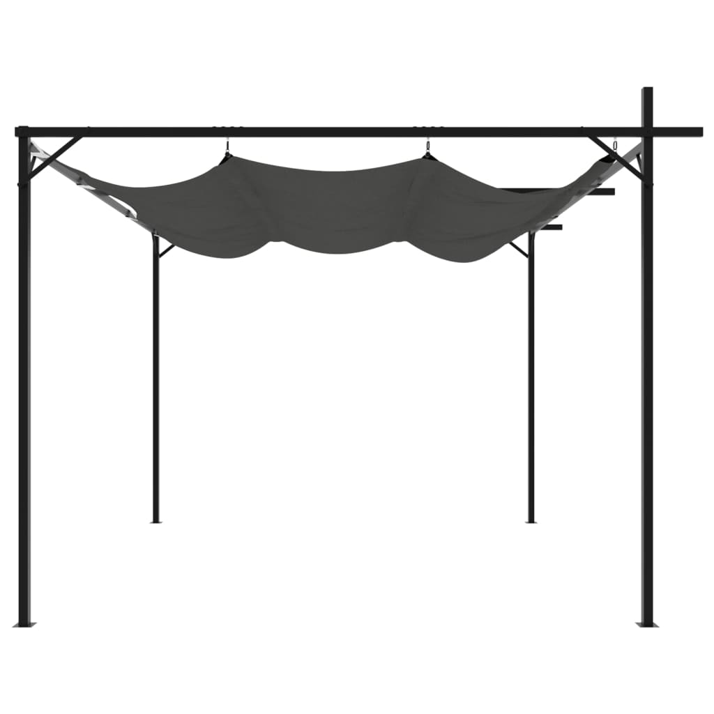 Pergola met uitschuifbaar dak 295x292x230 antracietkleurig is nu te koop bij PeponiXL, paradijselijk wonen!