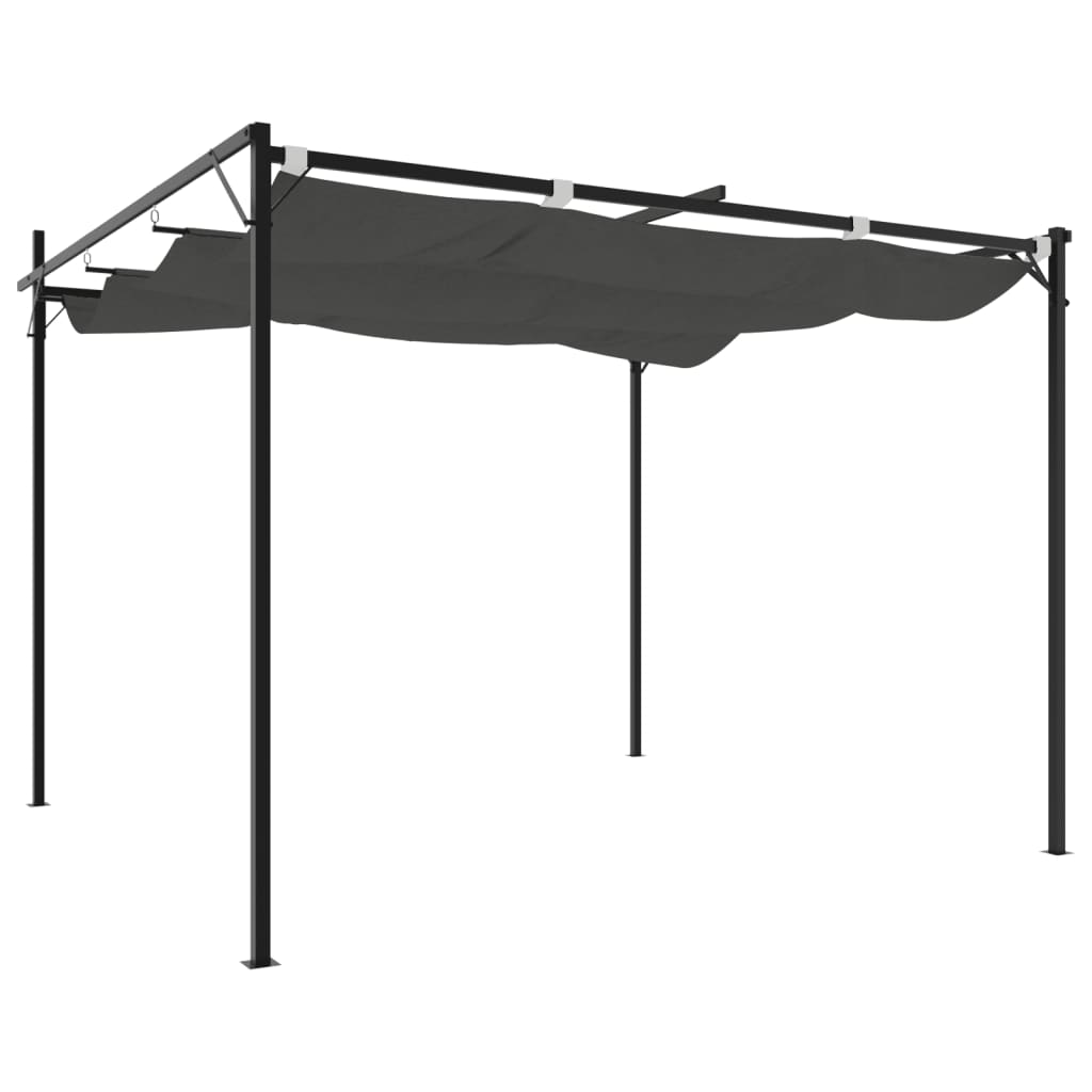 Pergola met uitschuifbaar dak 295x292x230 antracietkleurig is nu te koop bij PeponiXL, paradijselijk wonen!