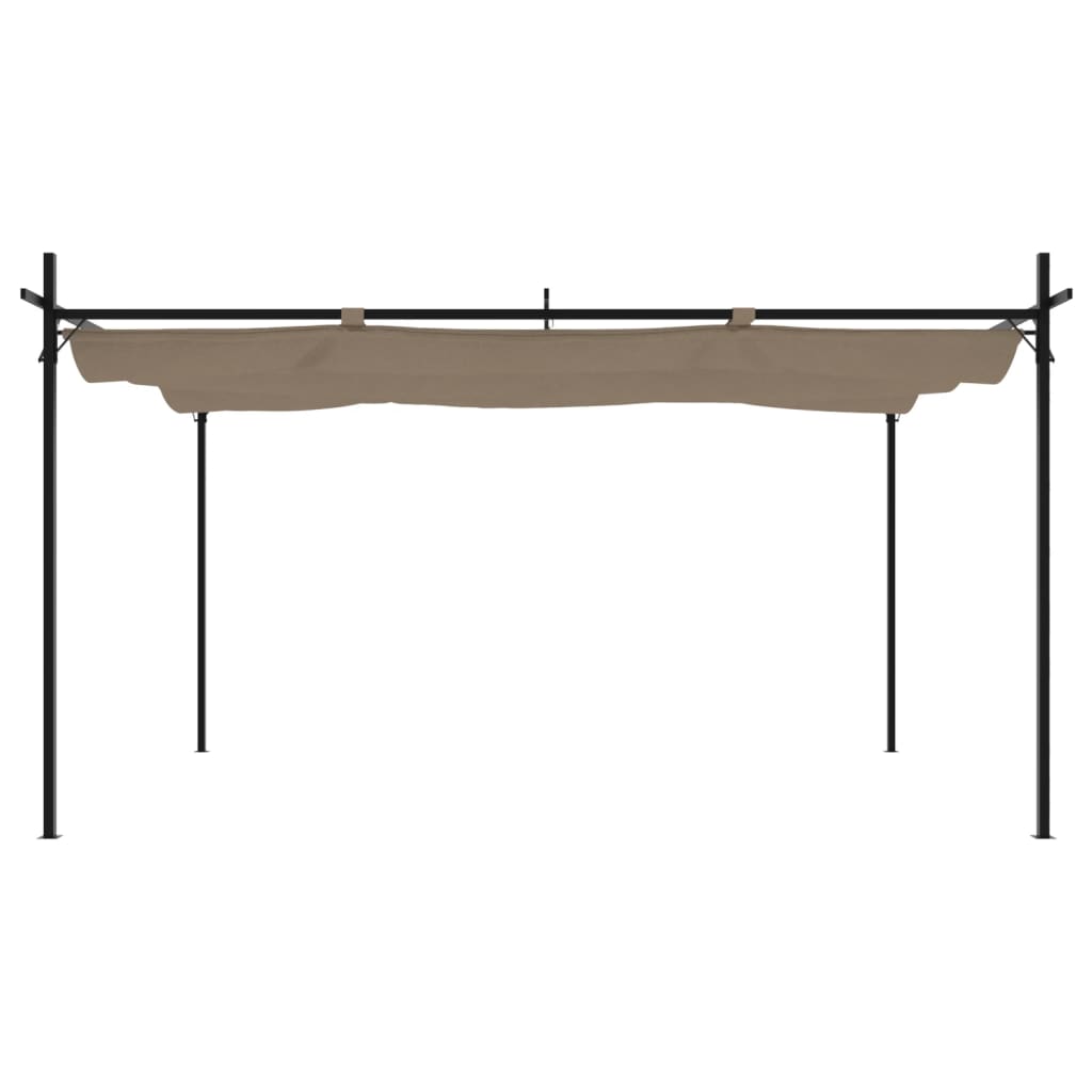 Pergola met uitschuifbaar dak 395x292x230 taupe is nu te koop bij PeponiXL, paradijselijk wonen!