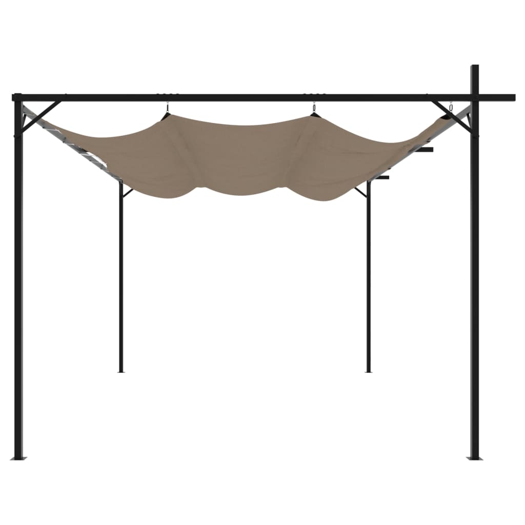 Pergola met uitschuifbaar dak 395x292x230 taupe is nu te koop bij PeponiXL, paradijselijk wonen!