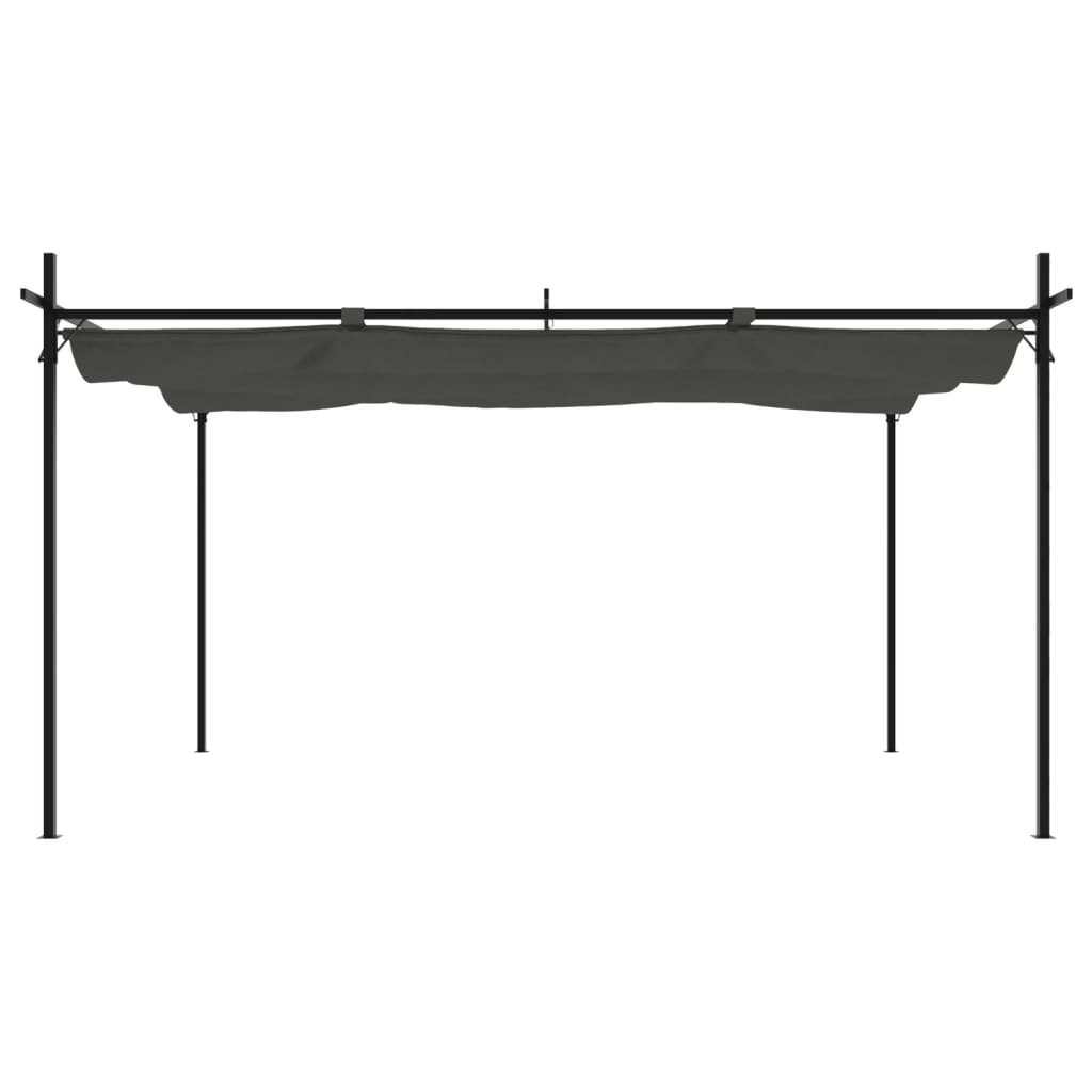 Pergola met uitschuifbaar dak 395x292x230 antracietkleurig is nu te koop bij PeponiXL, paradijselijk wonen!
