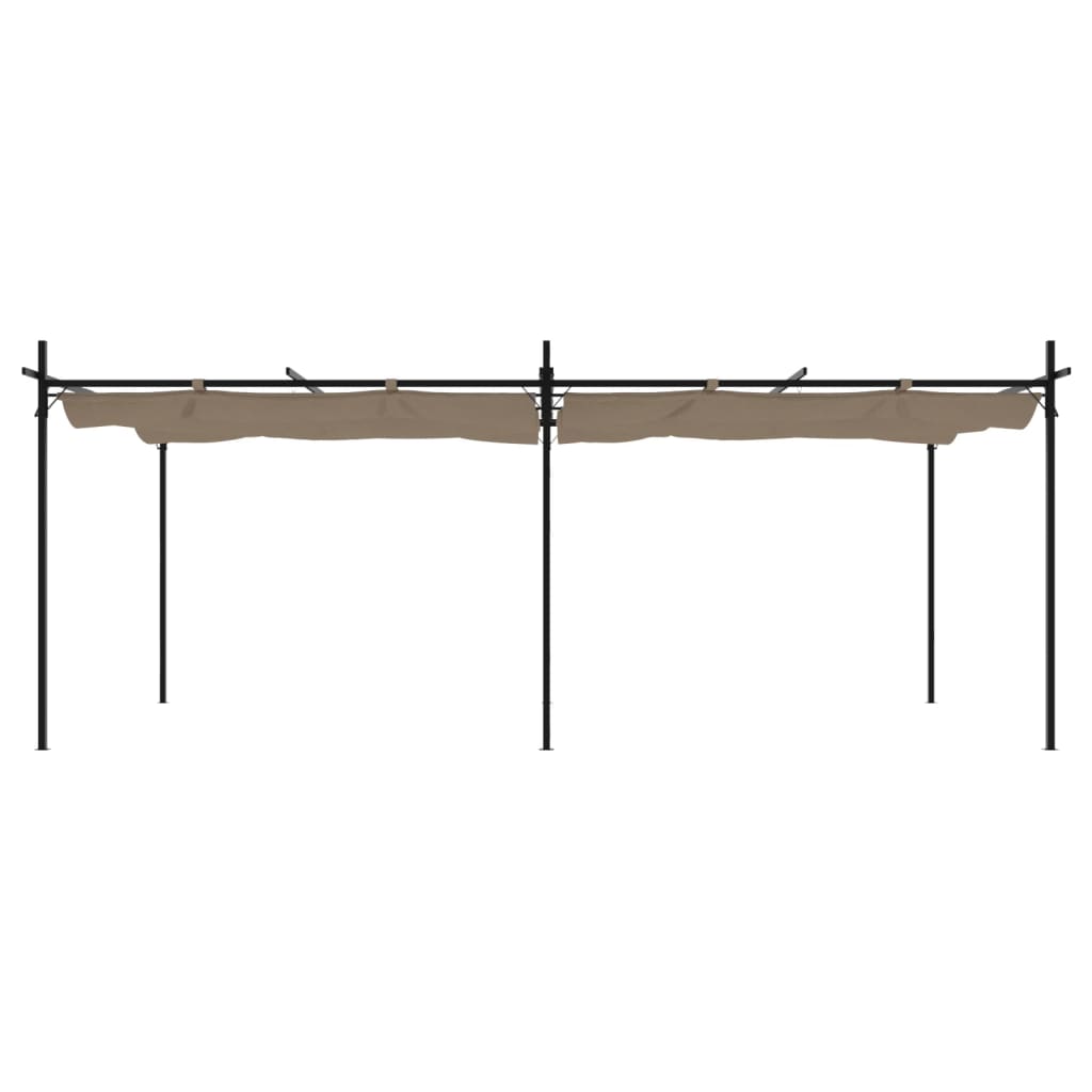 Pergola met uitschuifbaar dak 589x292x230 taupe is nu te koop bij PeponiXL, paradijselijk wonen!