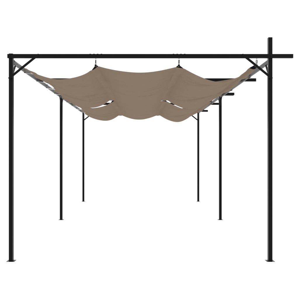 Pergola met uitschuifbaar dak 589x292x230 taupe is nu te koop bij PeponiXL, paradijselijk wonen!