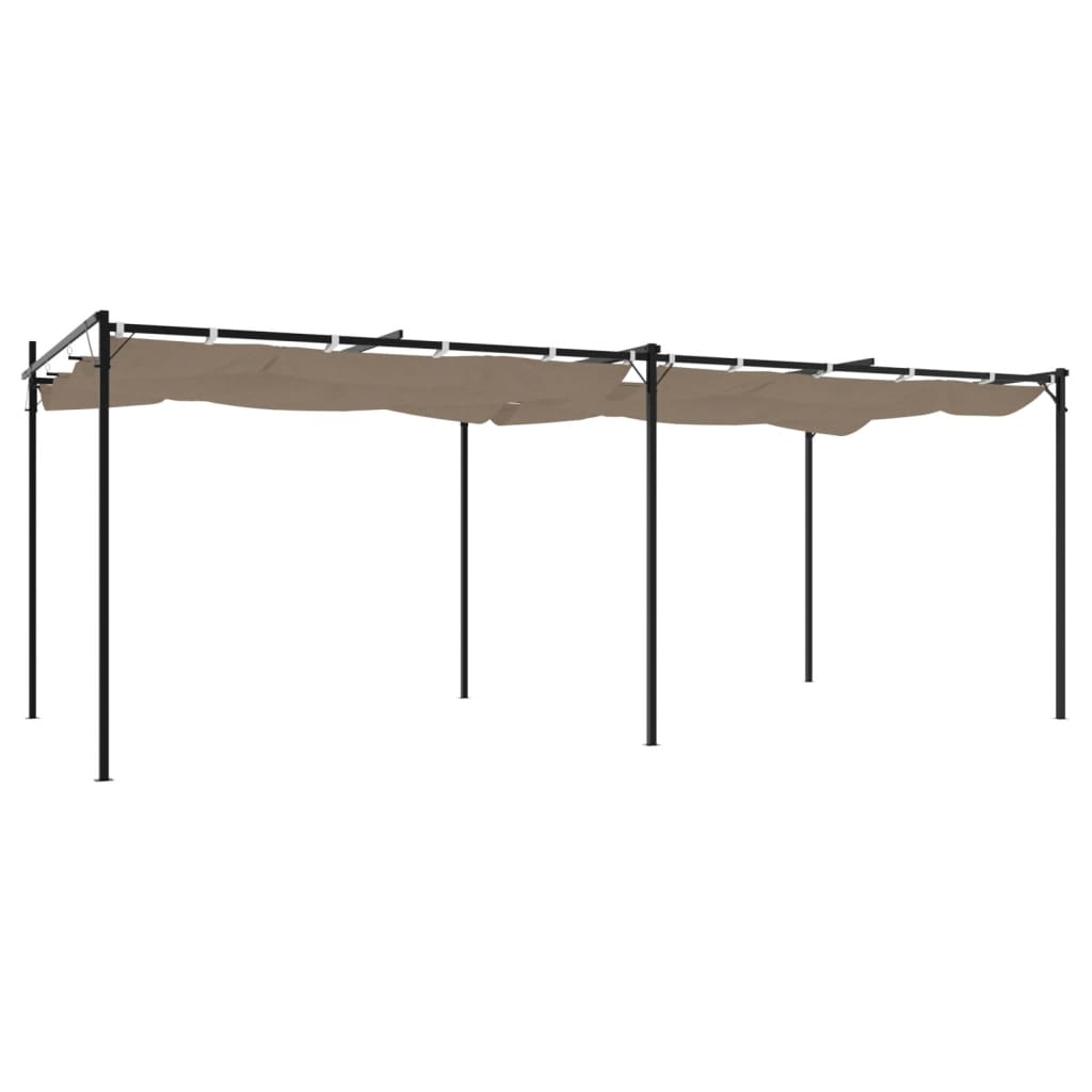 Pergola met uitschuifbaar dak 589x292x230 taupe is nu te koop bij PeponiXL, paradijselijk wonen!